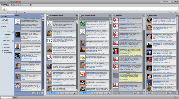 Seesmic Desktop Twitter client has similar features to TweetDeck The new Seesmic Desktop Twitter client has similar features and look to TweetDeck, but better.