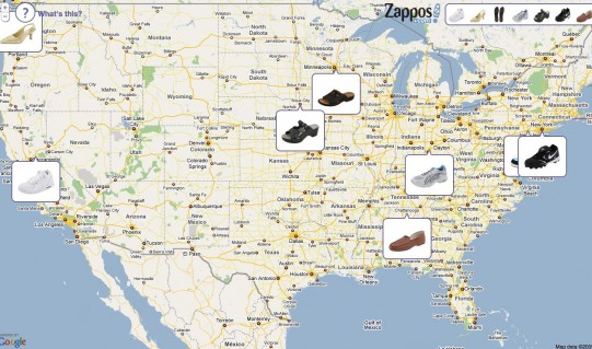 Zappos Map The Zappos map is wickedly hypnotic.